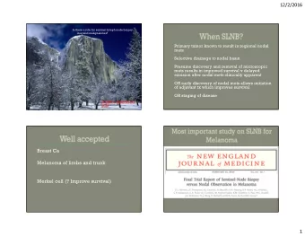 12/2/2016  Is there a role for sentinel lymph node biopsy  in eyelid malignancies?  Primary