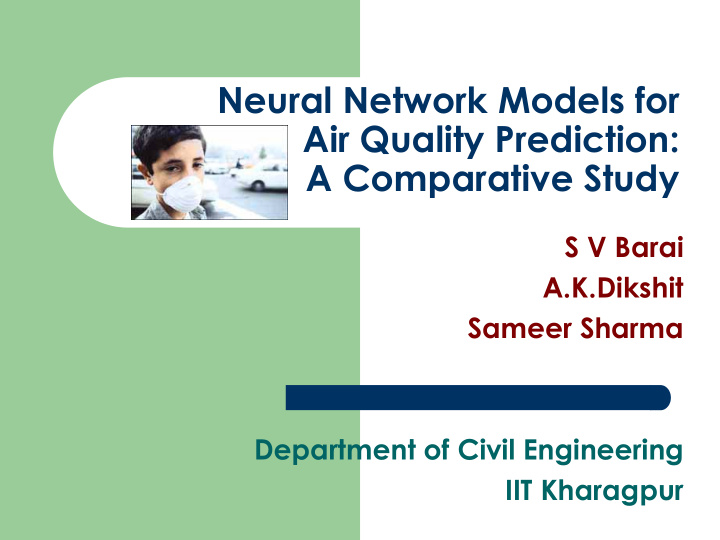 neural network models for air quality prediction a