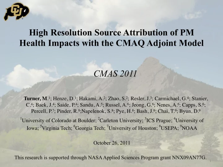 high resolution source attribution of pm health impacts