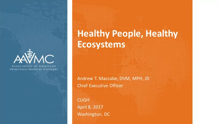 healthy people healthy ecosystems