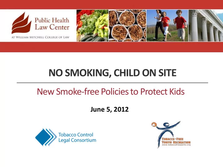 no smoking child on site