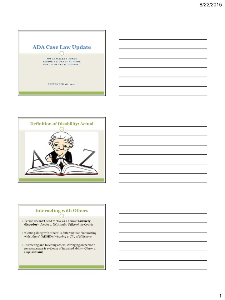 ada case law update
