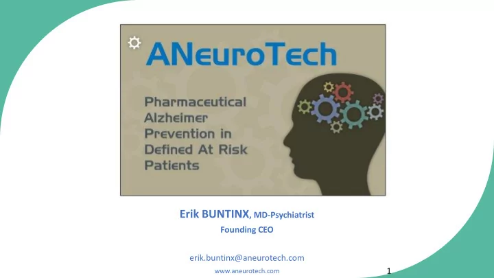 ant01 in the prevention of alzheimer