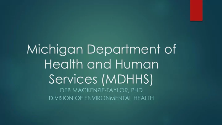 michigan department of
