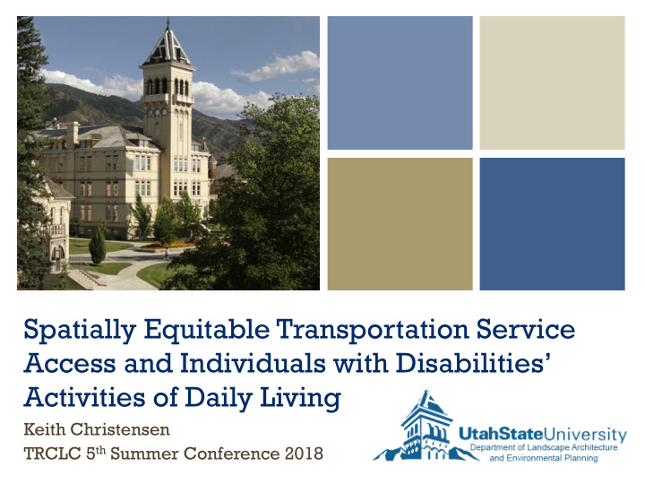 spatially equitable transportation service access and