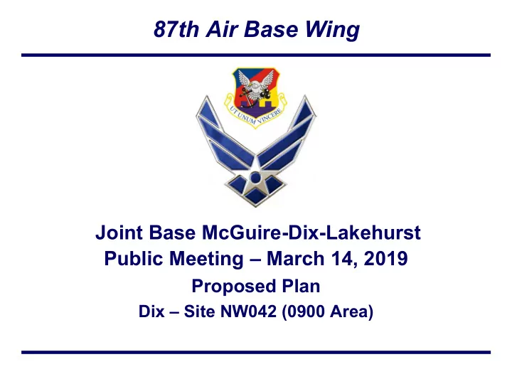87th air base wing