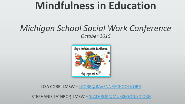 mindfulness in education