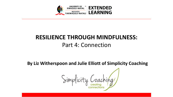 resilience through mindfulness part 4 connection