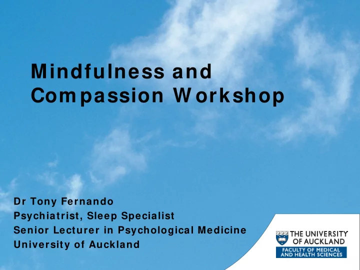mindfulness and com passion w orkshop