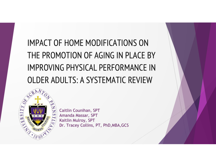 impact of home modifications on the promotion of aging in