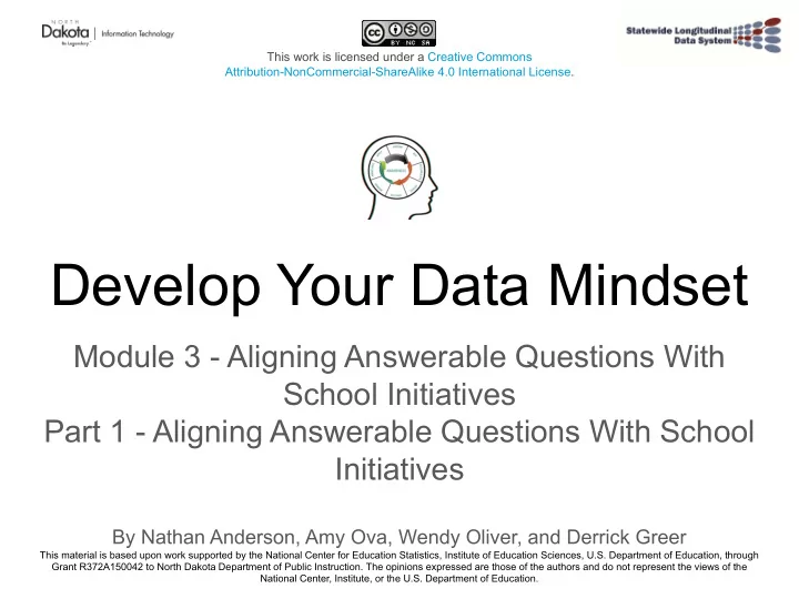develop your data mindset