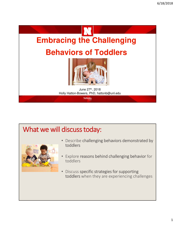 embracing the challenging behaviors of toddlers