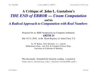 File:  UnumSORN  vs  . Unums &amp; SORNs  for  ARITH 23