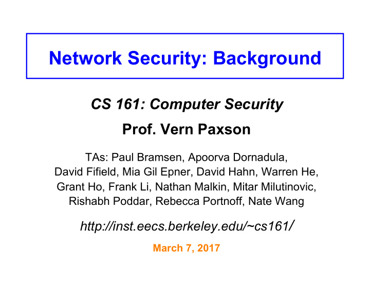 network security background