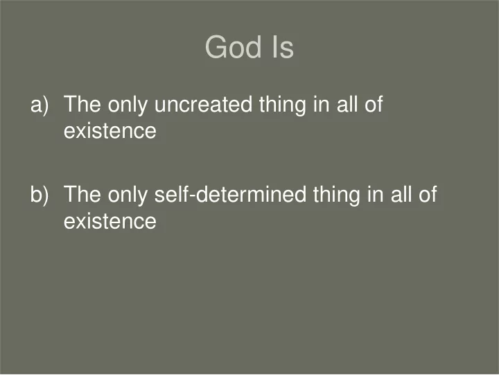 god is