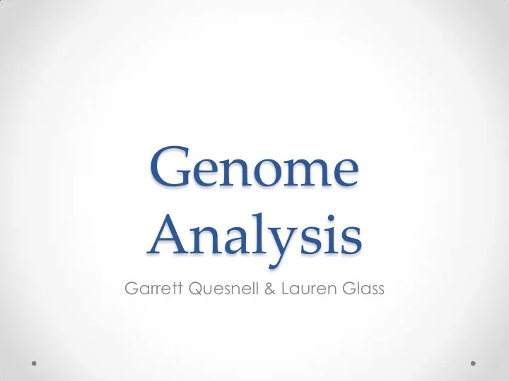 genome analysis