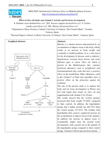 MOL2NET, 2018 , 3, doi:10.3390/mol2net-03-xxxx  2 Introduction  Obesity is considered one of the