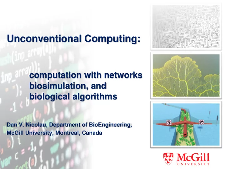 unconventional computing