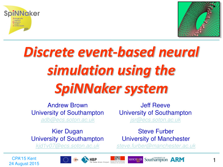discrete event based neural simulation using the