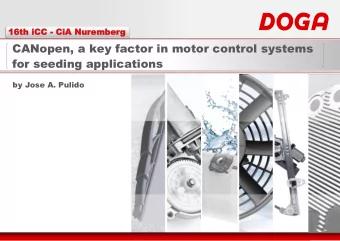 CANopen, a key factor in motor control systems  for seeding applications  by Jose A. Pulido