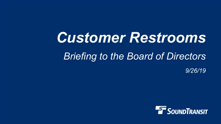 customer restrooms