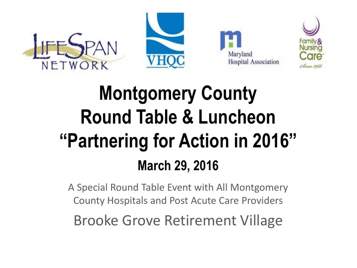 montgomery county round table luncheon partnering for