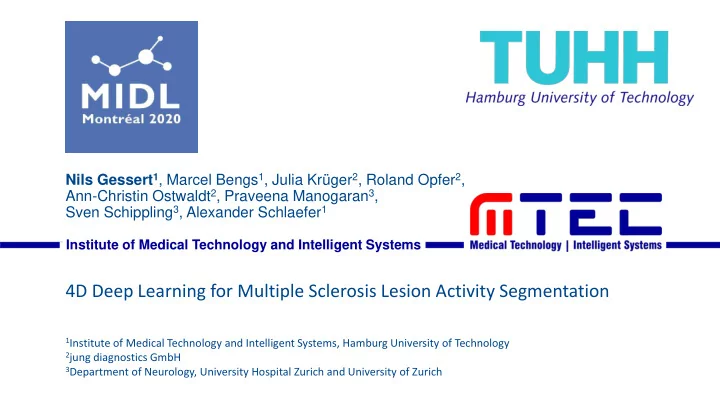 4d deep learning for multiple sclerosis lesion activity