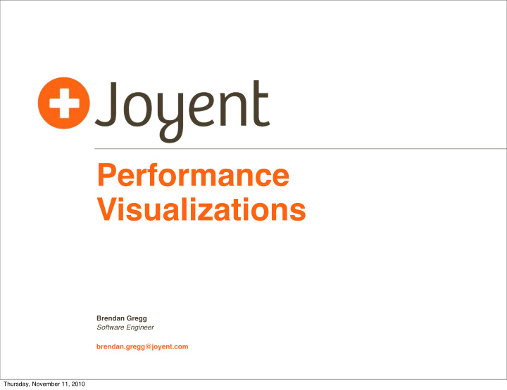 performance visualizations