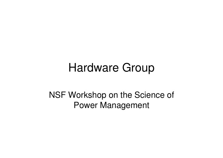 hardware group