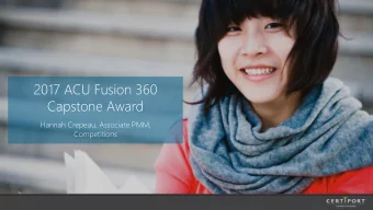 2017 ACU Fusion 360  Capstone Award  Hannah Crepeau, Associate PMM,  Competitions  2017 ACU Fusion