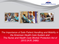 the importance of safe patient handling and mobility in