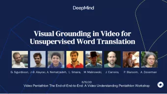 Vi  Visual G  Gro  rounding i  in Vi  Video  eo fo  for  r  Un  Unsup  upervised Word Transla