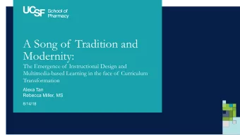 A Song of Tradition and  Modernity:  The Emergence of Instructional Design and  Multimedia-based