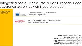 Integrating Social Media into a Pan-European Flood  Awareness System: A Multilingual Approach