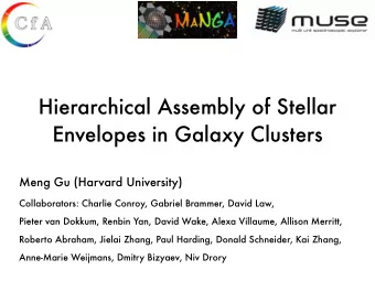 Hierarchical Assembly of Stellar  Envelopes in Galaxy Clusters  Meng Gu (Harvard University)