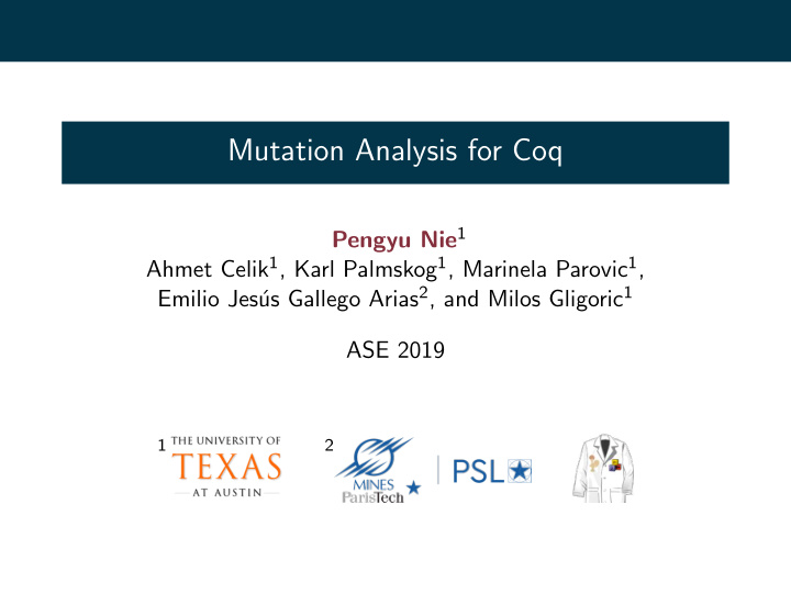 mutation analysis for coq