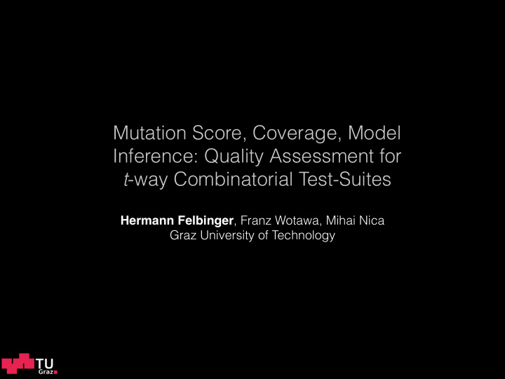 mutation score coverage model inference quality