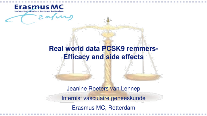 real world data pcsk9 remmers efficacy and side effects