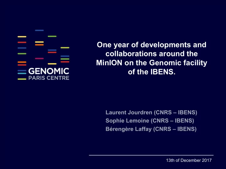 one year of developments and collaborations around the