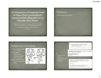 5/11/2013  None related to this study  E. Tabaraee, D. Shearer, C. Ames, S. Burch, V. Deviren, S.