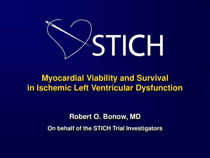 myocardial viability and survival