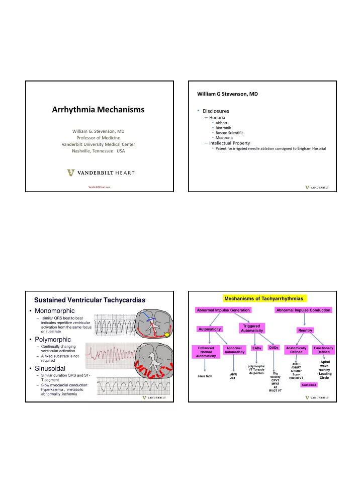 arrhythmia mechanisms