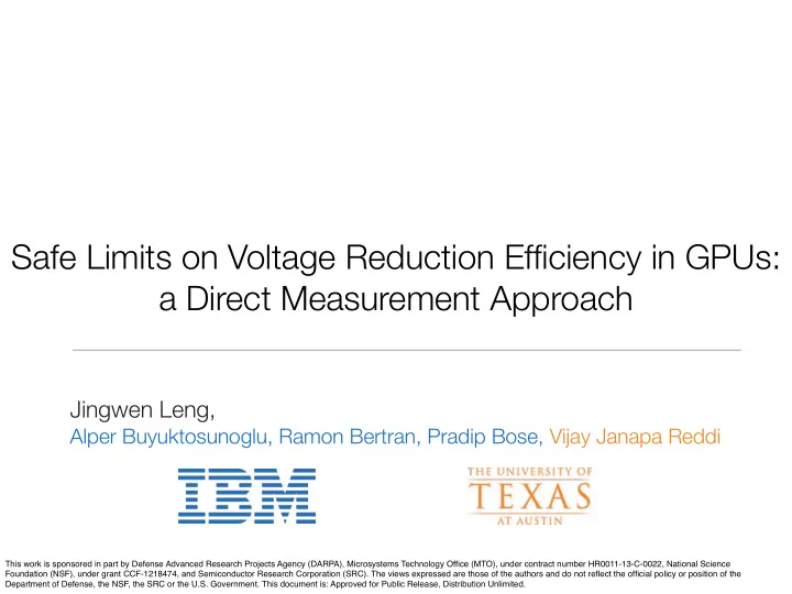 safe limits on voltage reduction efficiency in gpus a
