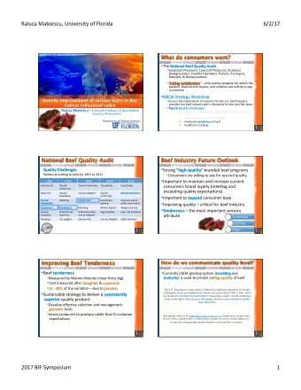 Raluca  Mateescu,  University  of  Florida    6/2/17    What do consumers want?