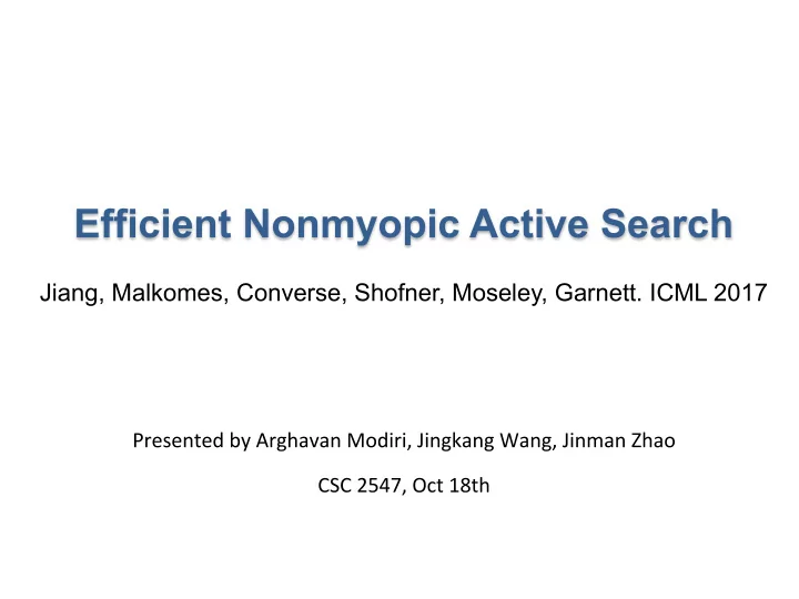 efficient nonmyopic active search