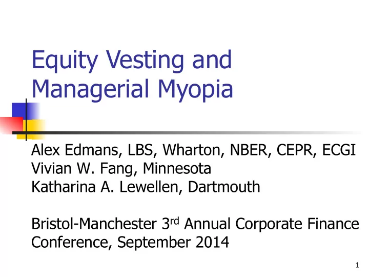 equity vesting and
