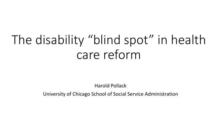 the disability blind spot in health