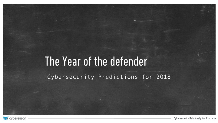 the year of the defender