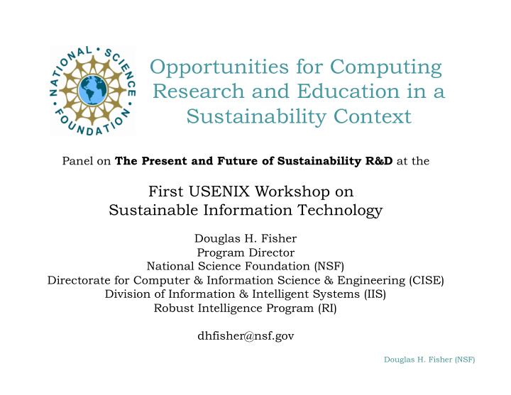 opportunities for computing research and education in a