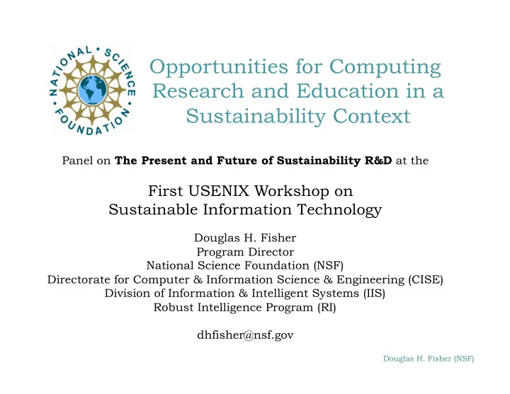 opportunities for computing research and education in a